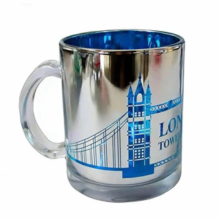 Mug Kaca Bercetak Bersadur Elektronik Kreatif