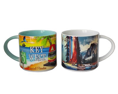 Mug Seramik Mulut Lebar